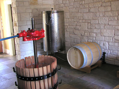 Equipment - Wine making Sonoma Cabernet at Texas Winery